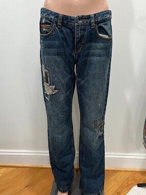 Y2K Vintage Esprit patchwork jeans size 8